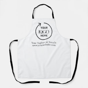 Custom white Professional Apron with Business Logo