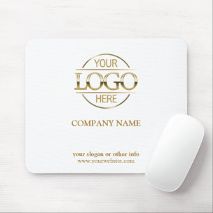 Custom White Promotional Company Business Logo Mouse Pad