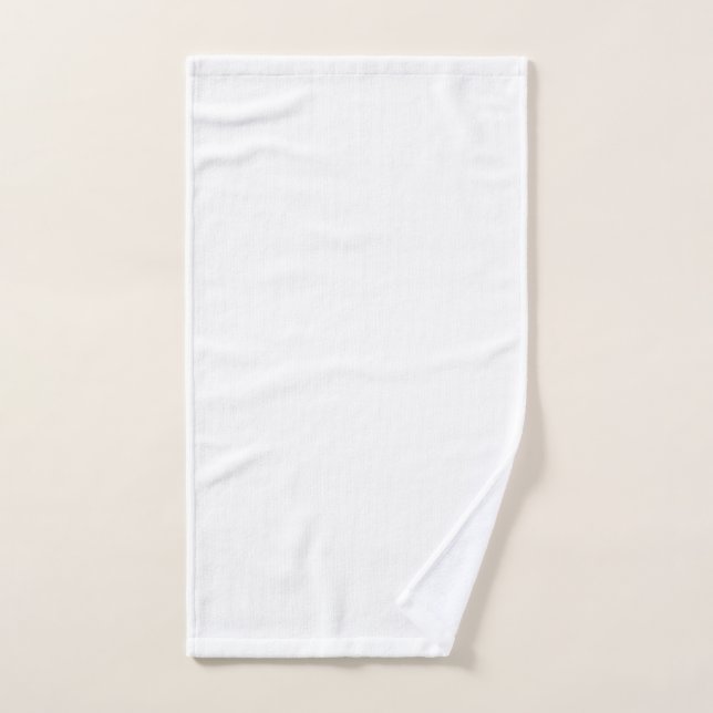Custom white simple Design Add Photo or Text Hand Towel (Hand Towel)