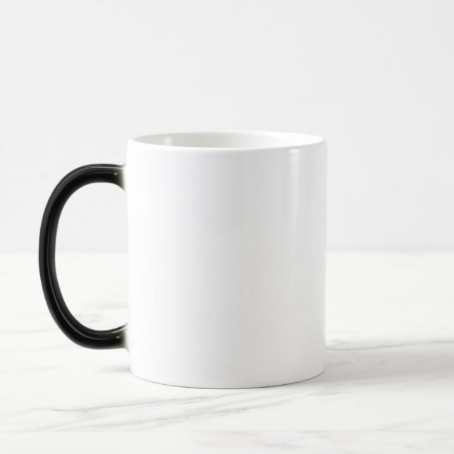 Custom white simple Design Add Photo or Text Magic Mug (Left)