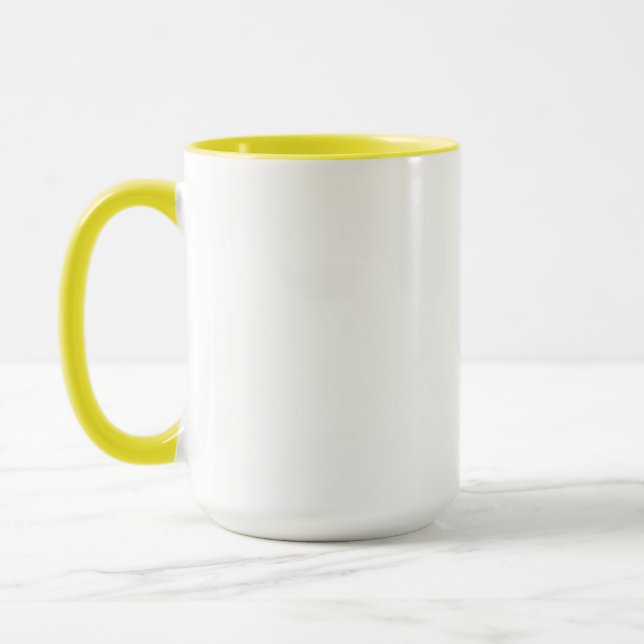 Custom white simple Design Add Photo or Text Mug (Left)