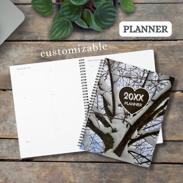 Custom White Snow Branches Tree Crown Photo - Planner (Creator Uploaded)