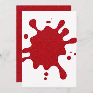 Custom White & Tomato Red Splash Card