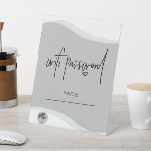 Custom Wifi Password Table Top Sign