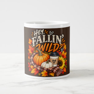 Custom Wild Autumn Pumpkin Coffee Cozy Fall Large Coffee Mug
