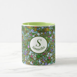 Custom Wild Green Field Blooms Mug