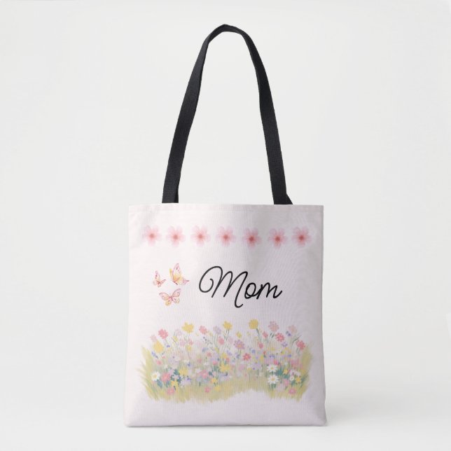 Custom Wildflower & Butterfly Bag for Her (Front)