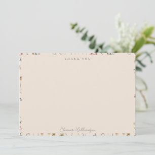 Custom Wildflower Floral Boho Bridal Shower Name Thank You Card
