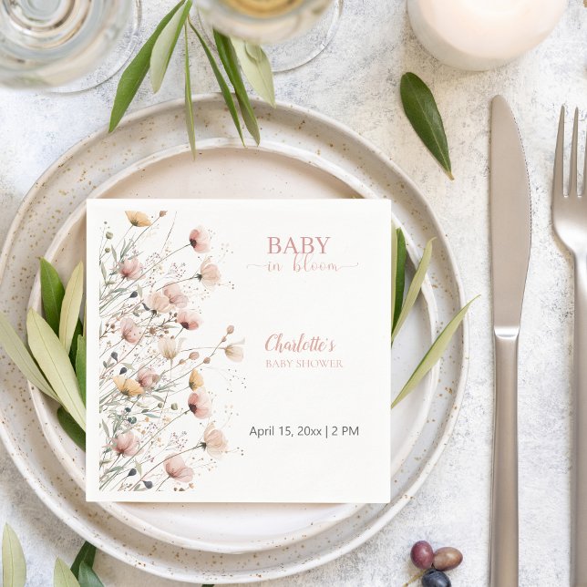 Custom Wildflower floral napkins template (Creator Uploaded)