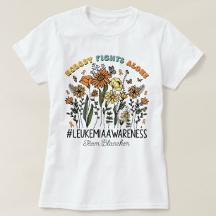 Custom Wildflower Nobody Fights Alone Leukaemia T-Shirt