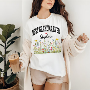 Custom Wildflower Shirt, Birthday Gift for Grandma T-Shirt