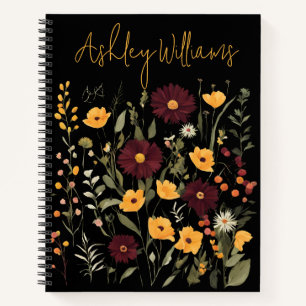 Custom Wildflowers Notebook - Inspirational Quotes