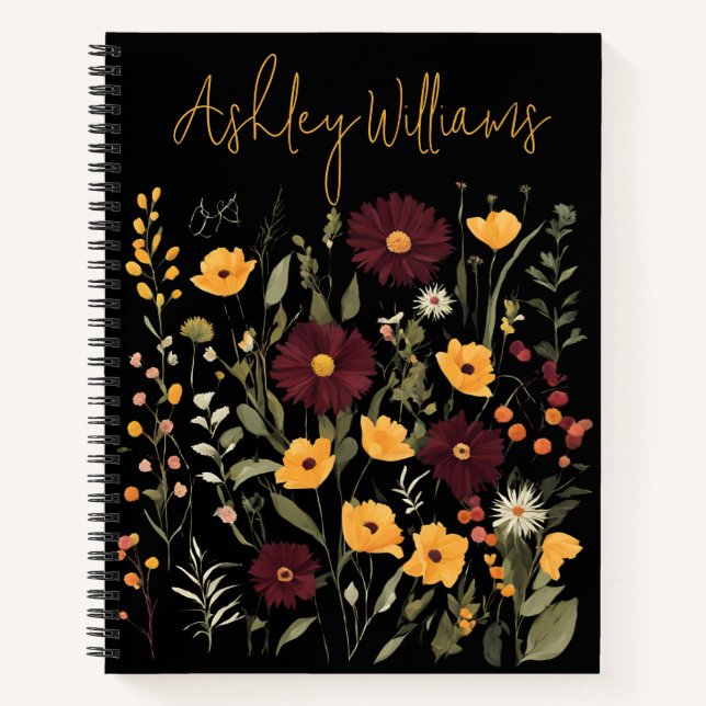 Custom Wildflowers Notebook - Inspirational Quotes (Front)