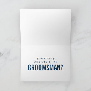 Custom Will You Be My Groomsman / Best Man Card