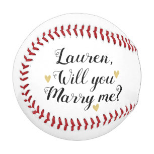 Custom Will You Marry Me Proposal Baseball