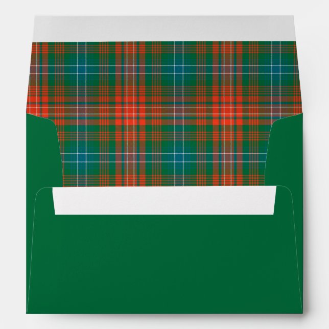 Custom Wilson Plaid Lined Wedding Envelope (Back (Bottom))