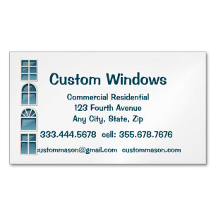 Custom Windows Repair Maintenance  Magnetic Business Card