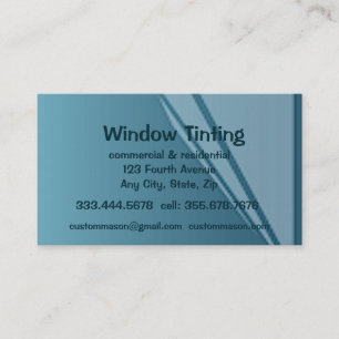 Custom Windows Tinting Maintenance  Business Card