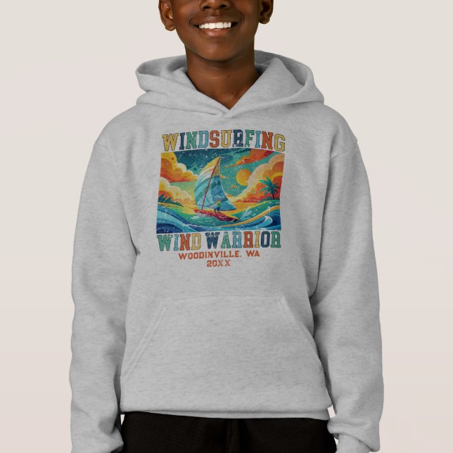 Custom Windsurfing Surfer Location Date Name (Front)