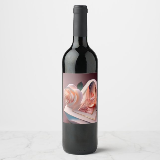 Custom Wine Bottle Label (8.9 cm x 10.2 cm) (Front)