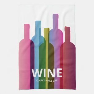 Custom Wine Bottles Modern Style Kitchen Towel