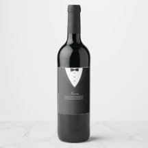Custom Wine Label or Food Label with Tux Jacket