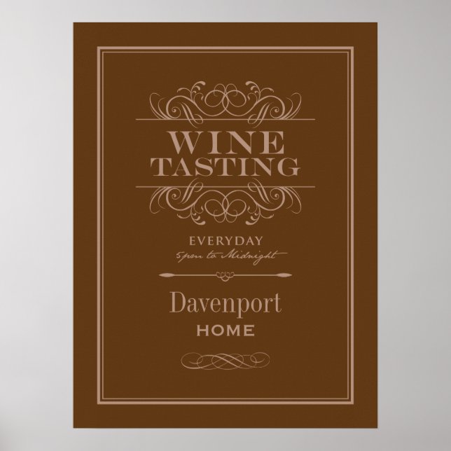 Custom Wine Tasting Art Print - Home Decor (Front)