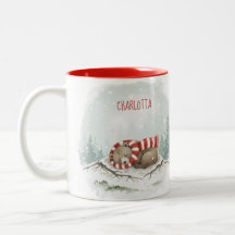 Custom Winter Bear Mug – Sleeping Animal Design