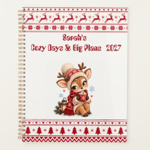 Custom Winter Deer Planner Add Your Name & Year