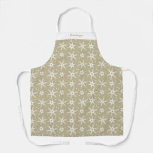 Custom Winter Snowflake All-Over Print Apron