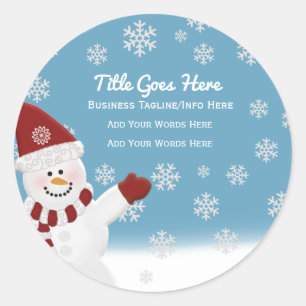 Custom Winter Snowman Stickers