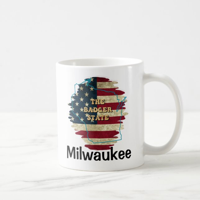 Custom Wisconsin State Coffee Mug (Right)