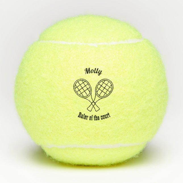 Custom with black and white tennis logo tennis balls (Front)