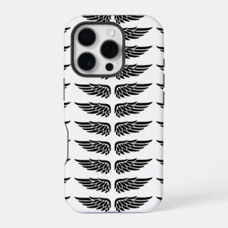 Custom with eagle wing black and white iPhone Case