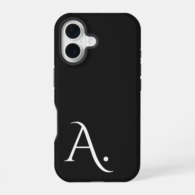 Custom with Initial Name iPhone 16 Case (Back)