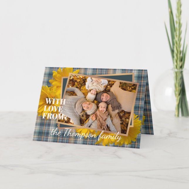 Custom With Love For Thanksgiving Holiday Card (Front)