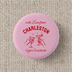 Custom With Love from Destination Bachelorette 1 Inch Round Button