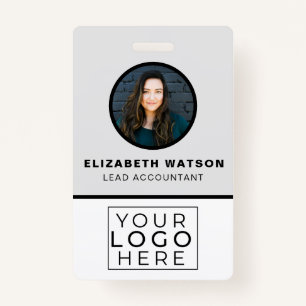 Custom With QR Code Your Logo Company Employee ID Badge