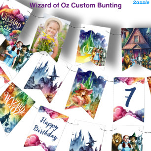 Custom Wizard of Oz Bunting for Parties Flags
