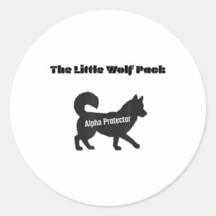 Custom Wolf Pack Family Shirts Alpha Wolf _1  Classic Round Sticker