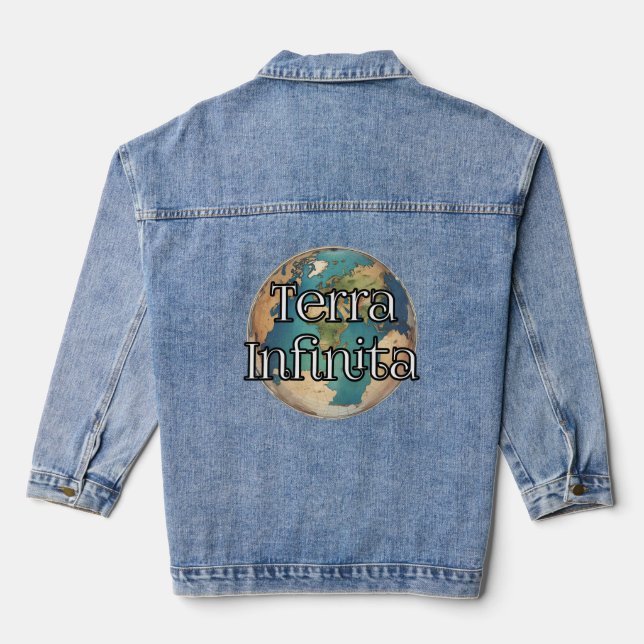 Custom Women's Denim Jacket (Jean Jacket), (Back)