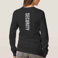 Custom Womens Double Sided Print Security B & W
