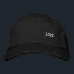 Custom Women's Embroidered Hat<br><div class="desc">Customize this embroidered baseball cap with a name or message. Product is shown in black, and the current design is in celebration of the year 2026 and is placed on the front left side of the cap. Thread color is white, but you can personalize the color of the embroidery thread...</div>