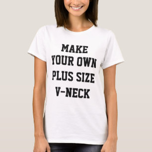 Custom Women's Plus Size V-Neck T-Shirt