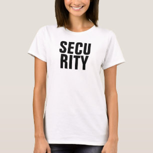 Custom Womens Security Black White Template T-Shirt
