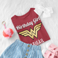 Custom Wonder Woman Golden Logo Birthday