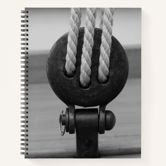 Custom Wood Block Spiral Notebook (Front)