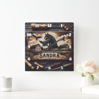 Custom Wood Engraving of Horse and Barns
