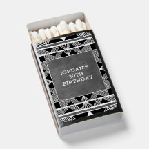 Custom Wood Modern Masculine Grey Birthday