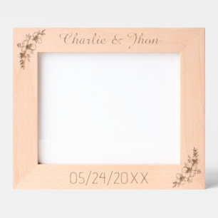 Custom Wood Personalised Wedding Engraved Photo Etched Frames